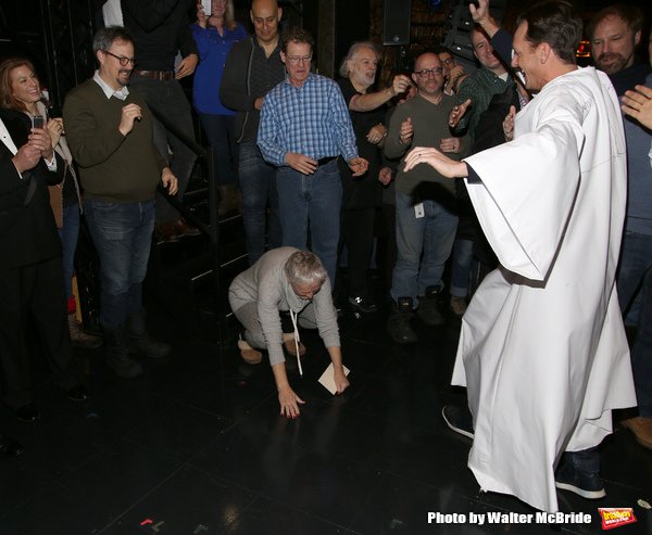 Matt Wall does the ceremonial three laps around the stage. Photo by Walter McBride