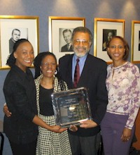 EEO Committee member Joan Valentina, NFT's Patricia White, NFT Board Chairman Cliff Frazier, EEO Committee Co-Chair Julia Breanetta Simpson.